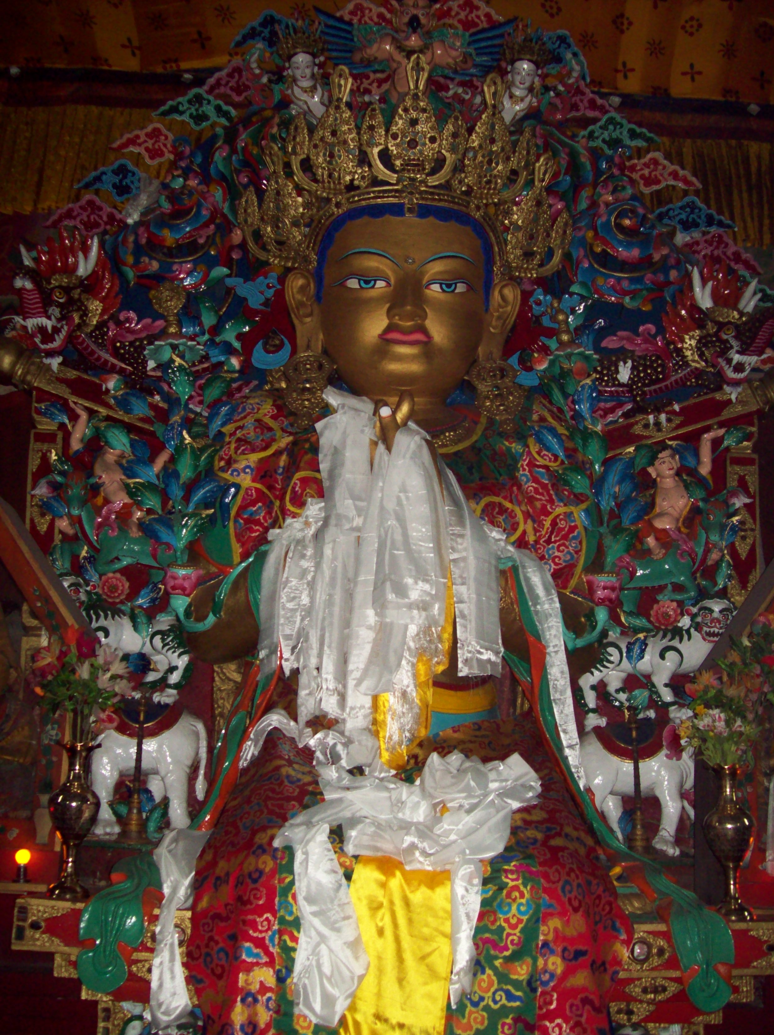 Blue Maitreya Of Goom Monastery, India