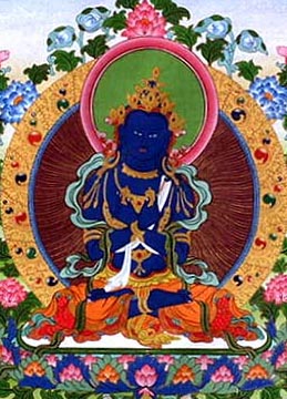 Vajradhara with vajra and bell 
(vajra-hum-kara mudra)